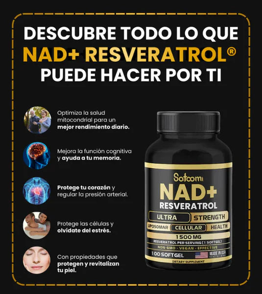 Satomi NAD+ Resveratrol Ultra.         ⚡⚡⚡        Compra uno y obtén descuento las siguientes unidades.