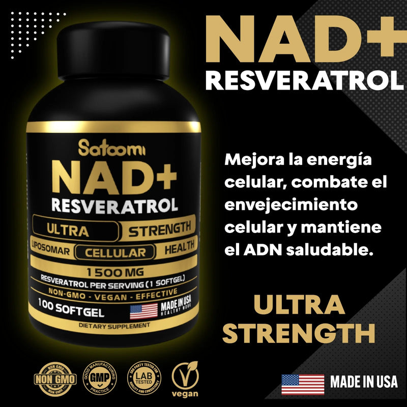 Satomi NAD+ Resveratrol Ultra.         ⚡⚡⚡        Compra uno y obtén descuento las siguientes unidades.