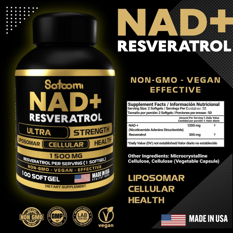 Satomi NAD+ Resveratrol Ultra.         ⚡⚡⚡        Compra uno y obtén descuento las siguientes unidades.